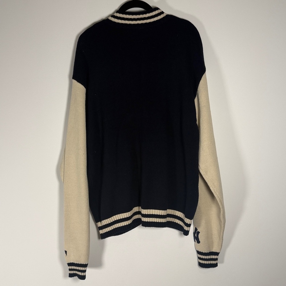 NWOT New York Yankees Navy and Cream Varsity Jacket - Picture 8 of 10